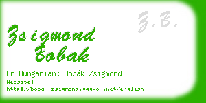 zsigmond bobak business card