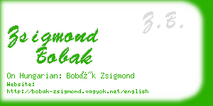 zsigmond bobak business card